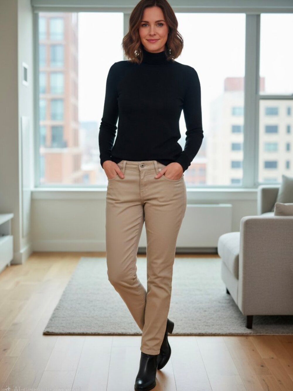 NYDJ Petite Skinny Light Khaki Jeans